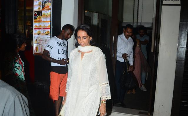 Ujala Padukone at dinner with Deepika Padukone in Mumbai. (Viral Bhayani)