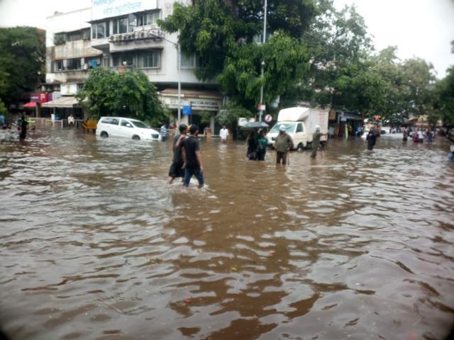 Several parts of Mumbai were flooded after moderate rainfall. (HT Photo) Several parts of Mumbai were flooded after moderate rainfall. (HT Photo)