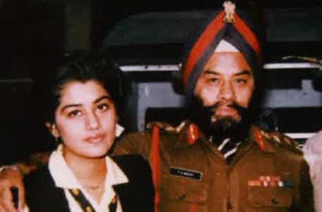 Manpreet with her father Col TS Bhan at Patiala in 1987. Manpreet with her father Col TS Bhan at Patiala in 1987.