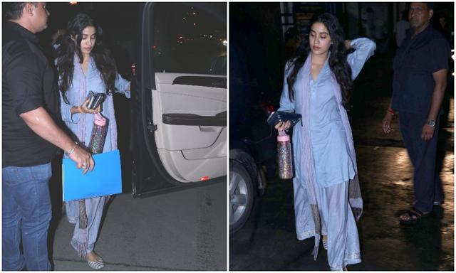 Janhvi Kapoor was seen outside a clinic in Mumbai. (Viral Bhayani)