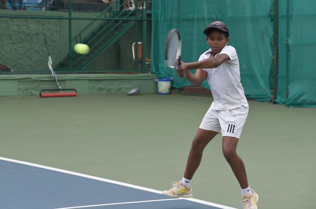 Sixth seed Manas Dhamne. (HT PHOTO)