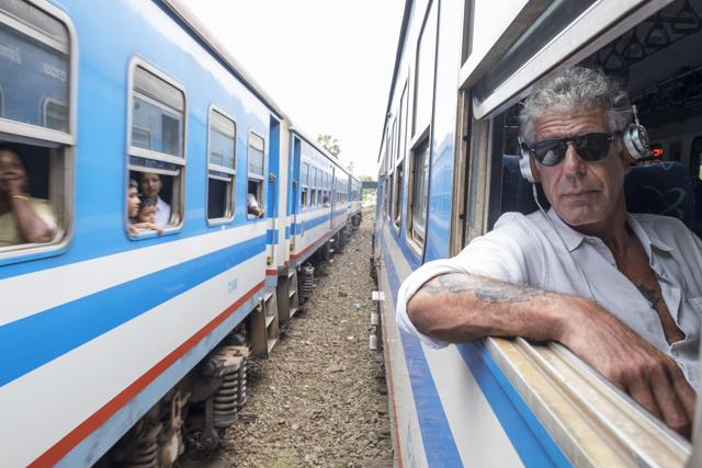 Anthony Bourdain rides a train from Colombo, Sri Lanka north to Jaffna in 2017. Anthony Bourdain rides a train from Colombo, Sri Lanka north to Jaffna in 2017.