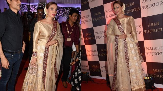 Iulia Vantur opted for a traditional look at Baba Siddique’s iftar party. (Viral Bhayani) Iulia Vantur opted for a traditional look at Baba Siddique’s iftar party. (Viral Bhayani)