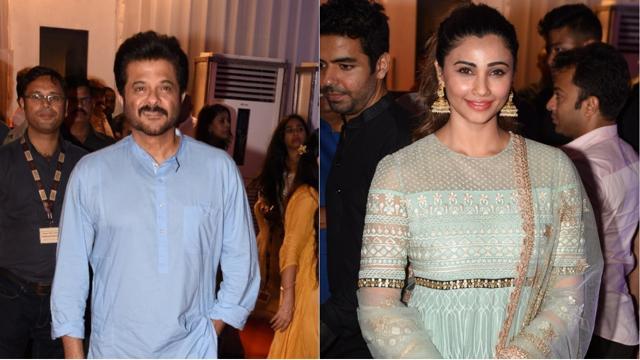 Daisy Shah and Anil Kapoor arrive for the bash. (Viral Bhayani) Daisy Shah and Anil Kapoor arrive for the bash. (Viral Bhayani)