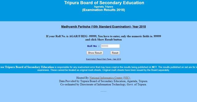 Tripura Board TBSE Class 10th Result 2018: Here’s Direct Link To Check ...