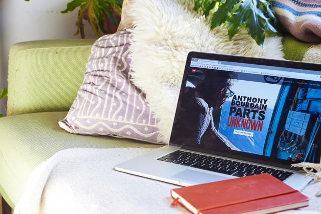 CNN brand television series Anthony Bourdain: Parts Unknown is displayed on a laptop computer in this arranged photograph taken in the Brooklyn Borough of New York. (Bloomberg)