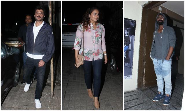 Anil Kapoor and director Remo D’Souza at Race 3 screening and giving them company is Huma Qureshi. (Viral Bhayani) Anil Kapoor and director Remo D’Souza at Race 3 screening and giving them company is Huma Qureshi. (Viral Bhayani)