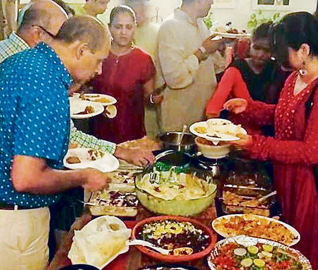 Gurugram residents relish the delicacies on display.