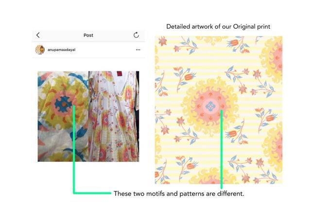 W for Women responded to Anupama Dayal’s allegations by showing differences in the motifs.