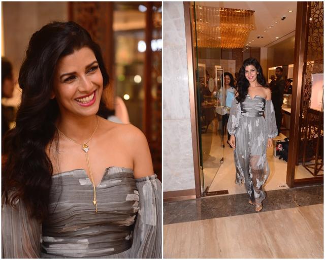 Nimrat Kaur at the launch of Zoya’s new collection Pezzo D’Arte. (Viral Bhayani)