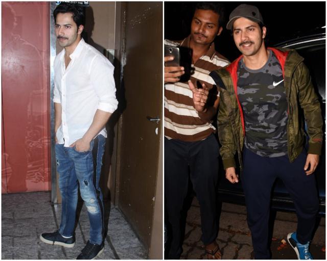 Varun Dhawan at different times in Mumbai. (Viral Bhayani)