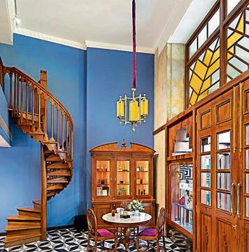 A wooden staircase was restored to its former glory at Scentido, a niche perfumery set up in an Art Deco building in Kala Ghoda. A wooden staircase was restored to its former glory at Scentido, a niche perfumery set up in an Art Deco building in Kala Ghoda.