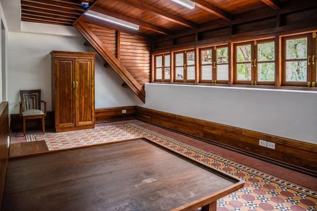 The floor and ceiling are built entirely from Burma teak wood. (Sanket Wankhade/HT PHOTO) The floor and ceiling are built entirely from Burma teak wood. (Sanket Wankhade/HT PHOTO)
