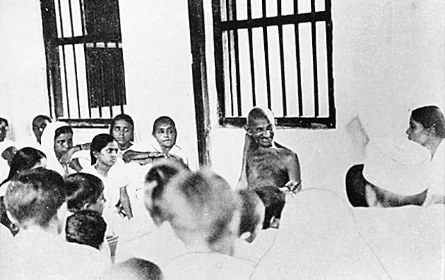 Gandhi with Sabarmati Ashram workers in 1929. (Photo Courtesy: National Gandhi Museum) Gandhi with Sabarmati Ashram workers in 1929. (Photo Courtesy: National Gandhi Museum)
