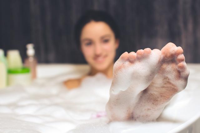 A warm bath can relax your body due to a drop in the temperature, helping you fall asleep easily. (Shutterstock) A warm bath can relax your body due to a drop in the temperature, helping you fall asleep easily. (Shutterstock)