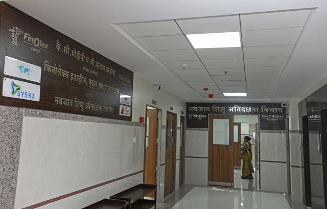 A neonatal intensive care unit (NICU) at Sonawane Hospital, Bhawani Peth. (Pratham Gokhale/HT Photo)