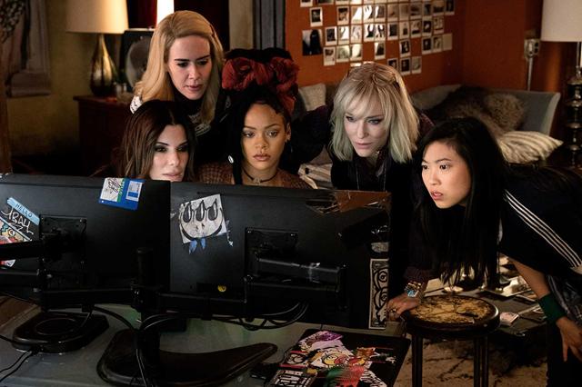The gang includes a computer hacker (Rihanna), a fashion maven (Helena Bonham Carter), a multi-tasking fence (Sarah Paulson) and Danny’s former partner-in-crime, Lou (Cate Blanchett). The gang includes a computer hacker (Rihanna), a fashion maven (Helena Bonham Carter), a multi-tasking fence (Sarah Paulson) and Danny’s former partner-in-crime, Lou (Cate Blanchett).