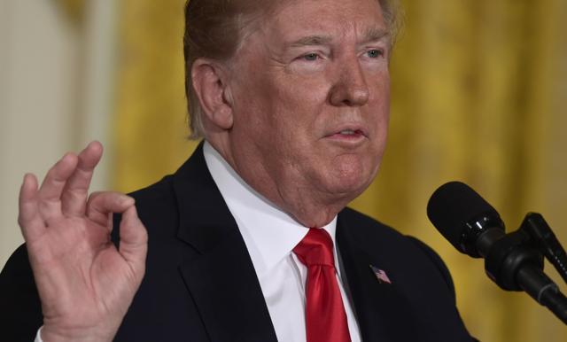 US President Donald Trump speaks at a National Space Council meeting in the East Room of the White House in Washington. (AP File Photo) US President Donald Trump speaks at a National Space Council meeting in the East Room of the White House in Washington. (AP File Photo)