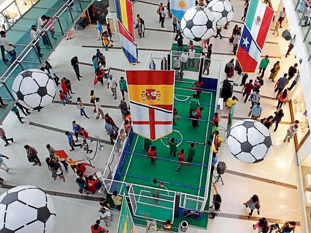 At malls such as Oberoi in Goregaon, spaces for live music, pop-ups, events, performances and sports are now being added or enhanced. (HT File Photo) At malls such as Oberoi in Goregaon, spaces for live music, pop-ups, events, performances and sports are now being added or enhanced. (HT File Photo)