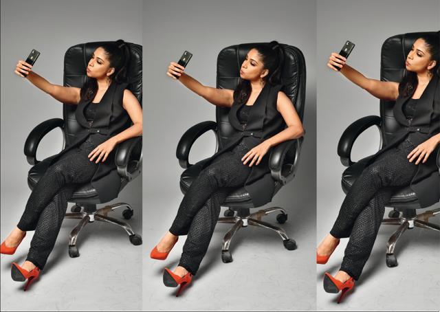 Suit and pants, Rohit Gandhi + Rahul Khanna; top, H&M; earrings, Swarovski; shoes, Zara (Suvrat Tandon) Suit and pants, Rohit Gandhi + Rahul Khanna; top, H&M; earrings, Swarovski; shoes, Zara (Suvrat Tandon)