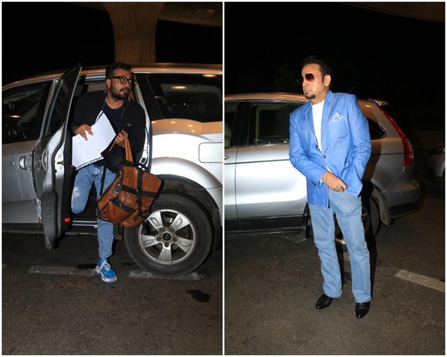 Anurag Kashyap and Gulshan Grover seen at the airport. (Manav Manglani) Anurag Kashyap and Gulshan Grover seen at the airport. (Manav Manglani)