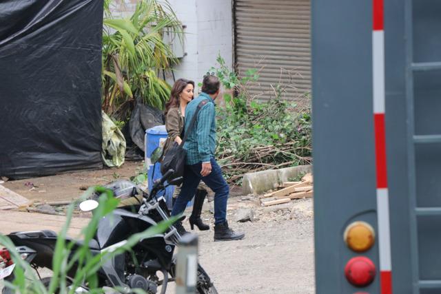 Madhuri Dixit seen at a location shoot. (Viral Bhayani)