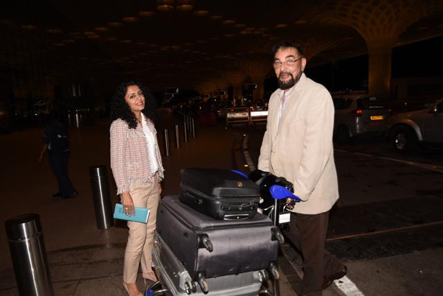 Kabir Bedi with wife Parveen Dusanj. (Viral Bhayani)