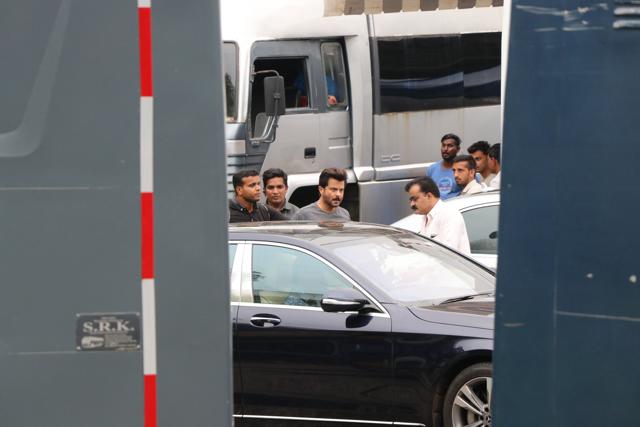 Anil Kapoor too seen at a location shoot. (Viral Bhayani)