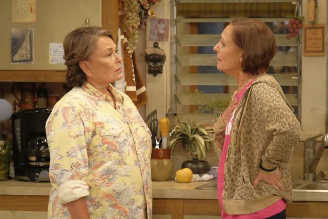 In this image released by ABC, Roseanne Barr, left, and Laurie Metcalf appear in a scene from the reboot of the popular comedy series Roseanne. (AP) In this image released by ABC, Roseanne Barr, left, and Laurie Metcalf appear in a scene from the reboot of the popular comedy series Roseanne. (AP)