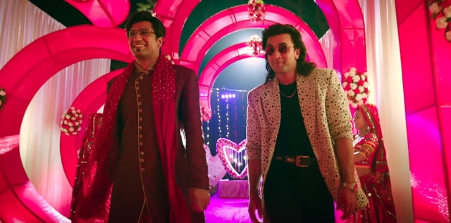 Vicky Kaushal and Ranbir Kapoor in a still from Sanju.