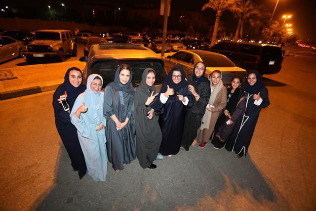 Saudi women celebrate after they drove their cars in Al Khobar, Saudi Arabia, June 24, 2018. (REUTERS) Saudi women celebrate after they drove their cars in Al Khobar, Saudi Arabia, June 24, 2018. (REUTERS)