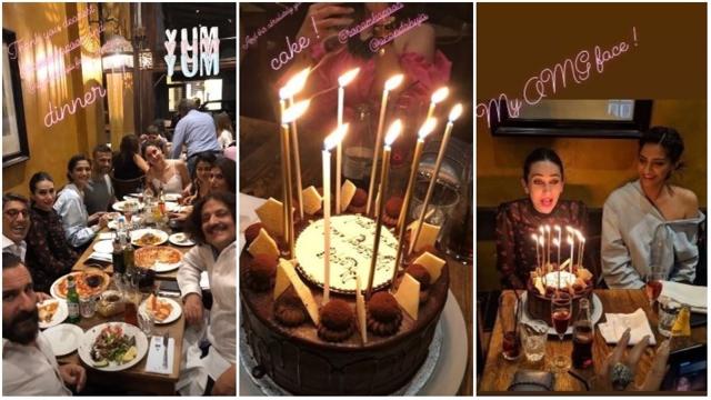 Sonam Kapoor and Anand Ahuja at Karisma’s birthday dinner. Sonam Kapoor and Anand Ahuja at Karisma’s birthday dinner.