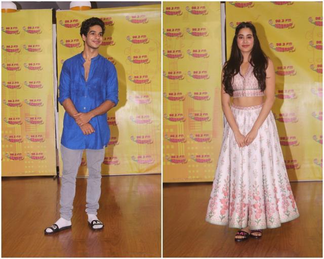 Janhvi Kapoor and Ishaan Khatter at Radio Mirchi studio to promote Dhadak. (Viral Bhayani) Janhvi Kapoor and Ishaan Khatter at Radio Mirchi studio to promote Dhadak. (Viral Bhayani)