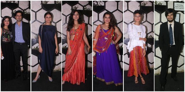 Sumeet Vyas, Sapna Pabbi, Shikha Talsania, Kiran Rao and Vivaan Shah attended Shweta Tripathi’s pre-wedding bash in Mumbai. (Viral Bhayani) Sumeet Vyas, Sapna Pabbi, Shikha Talsania, Kiran Rao and Vivaan Shah attended Shweta Tripathi’s pre-wedding bash in Mumbai. (Viral Bhayani)