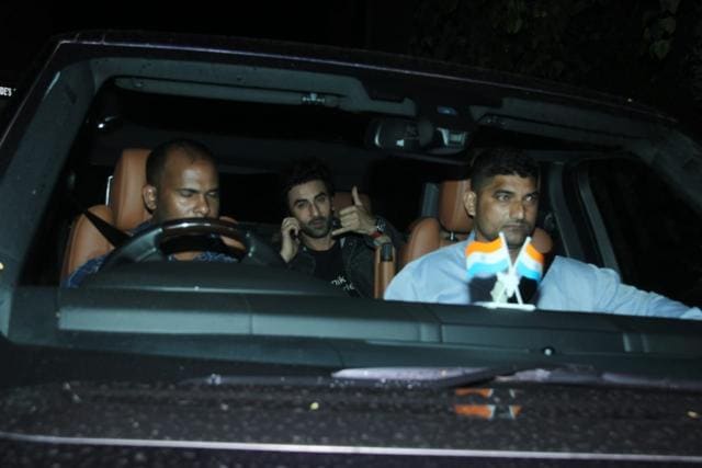 Ranbir Kapoor reaches for the Sanju screening. (Viral Bhayani) Ranbir Kapoor reaches for the Sanju screening. (Viral Bhayani)