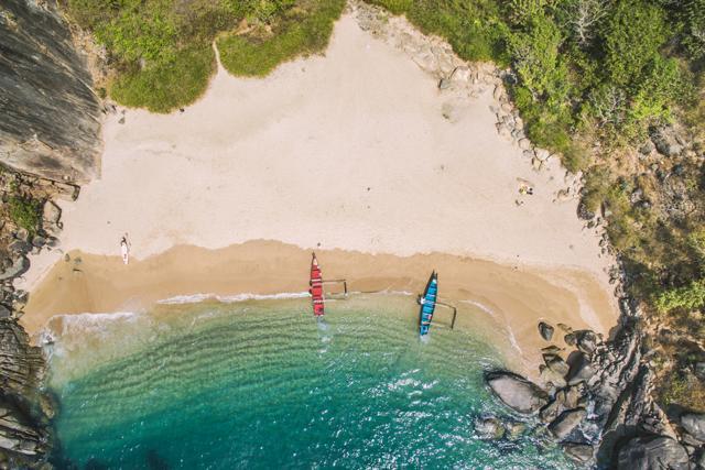 An aerial view of Butterfly Beach. (Shutterstock) An aerial view of Butterfly Beach. (Shutterstock)