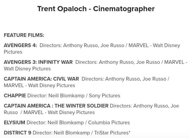A screenshot of Opaloch’s website after the title was changed to Avengers 4.