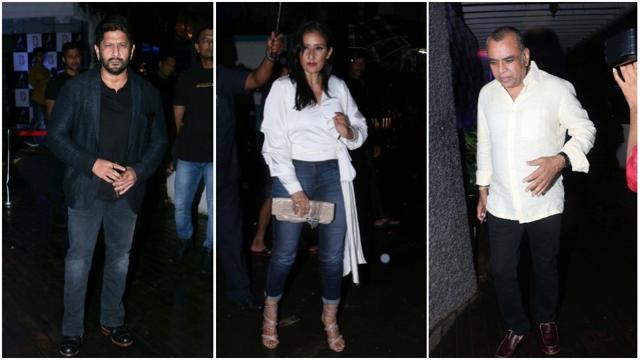 Arshad Warsi, Manisha Koirala, Paresh Rawal at Sanju screening. (Viral Bhayani) Arshad Warsi, Manisha Koirala, Paresh Rawal at Sanju screening. (Viral Bhayani)