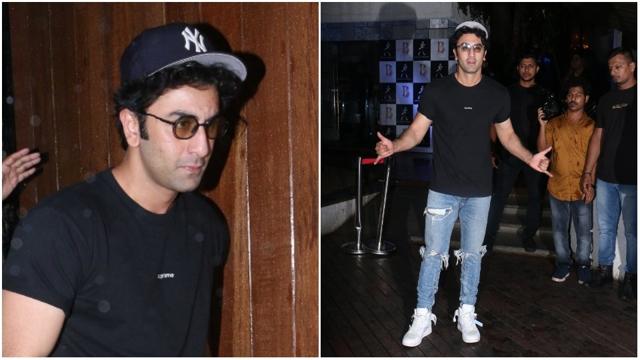 Ranbir Kapoor at Sanju success party. (Viral Bhayani) Ranbir Kapoor at Sanju success party. (Viral Bhayani)