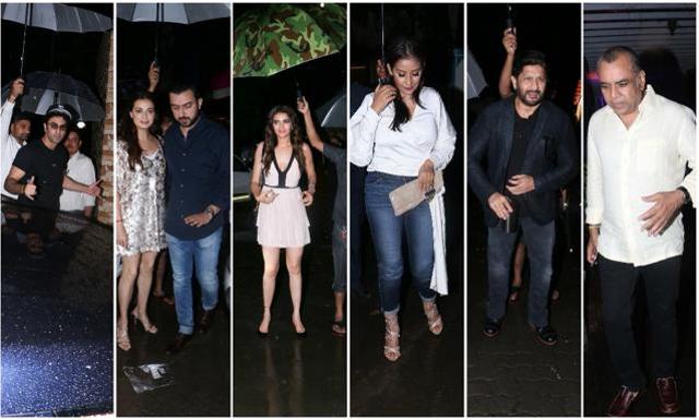 A host of celebs such as Ranbir Kapoor, Dia Mirza (who came in with her husband Sahil Sangha), Karishma Tanna, Manisha Koirala, Arshad Warsi and Paresh Rawal celebrated Sanju’s success. A host of celebs such as Ranbir Kapoor, Dia Mirza (who came in with her husband Sahil Sangha), Karishma Tanna, Manisha Koirala, Arshad Warsi and Paresh Rawal celebrated Sanju’s success.