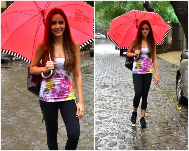 Ad man Alyque Padamsee’s actor daughter Shazahn Padamsee after gym session in Bandra. Ad man Alyque Padamsee’s actor daughter Shazahn Padamsee after gym session in Bandra.