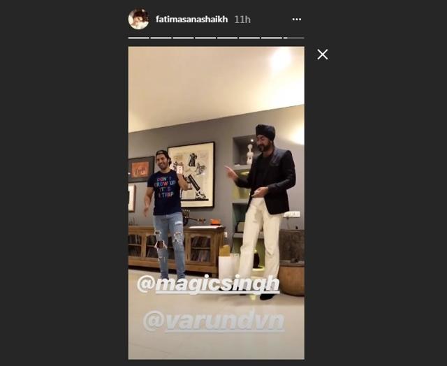 Magic Singh and Varun Dhawan at Aamir Khan’s residence. Magic Singh and Varun Dhawan at Aamir Khan’s residence.