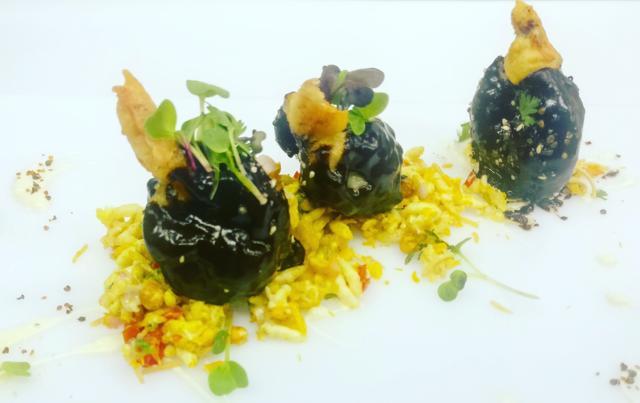 Prawn chocolate tempura. Prawn chocolate tempura.