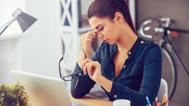 Stress and late nights can be a trigger for migraine. (Shutterstock) Stress and late nights can be a trigger for migraine. (Shutterstock)