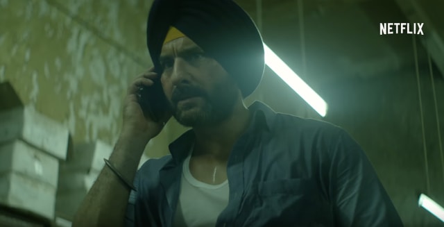 Saif Ali Khan plays the idealist cop, Sartaj Singh.
