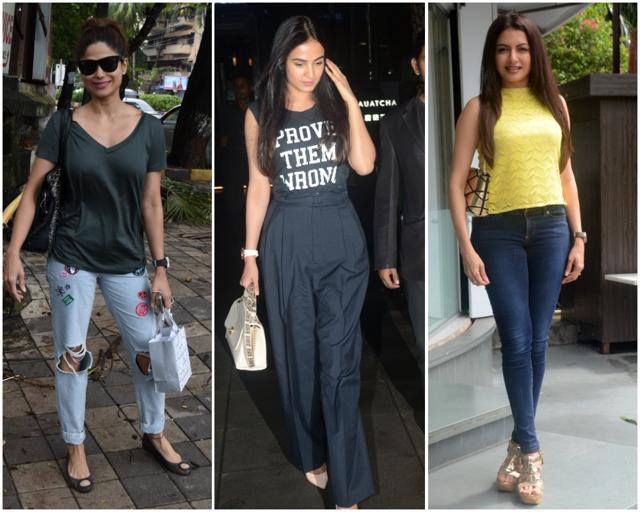 Shamita Shetty posed happily for cameramen in Juhu while Bhagyashree too made an appearance dressed in a yellow top. Sonal Chauhan was spotted at bandra Kurla Complex in Mumbai Shamita Shetty posed happily for cameramen in Juhu while Bhagyashree too made an appearance dressed in a yellow top. Sonal Chauhan was spotted at bandra Kurla Complex in Mumbai