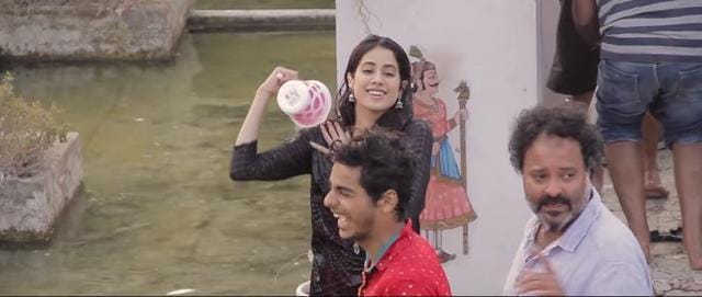 Janvhi Kapoor and Ishaan Khatter shooting for Dhadak.