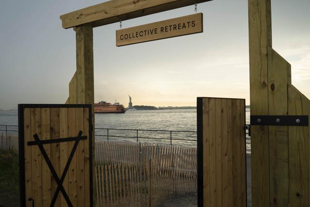 Collective Governors Island is a “glamping” camp from Collective Retreats that offers guests the kind of limited experience that’s trending in travel right now. (David Gray/Bloomberg) Collective Governors Island is a “glamping” camp from Collective Retreats that offers guests the kind of limited experience that’s trending in travel right now. (David Gray/Bloomberg)