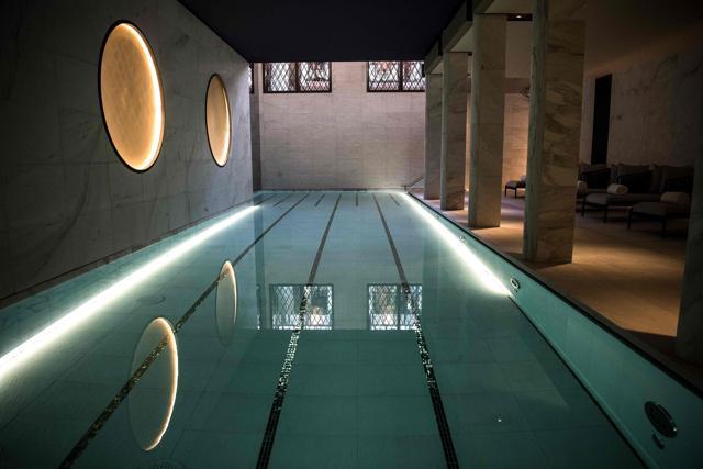 A swimming-pool at the spa of the newly-refurbished Lutetia Hotel. (AFP) A swimming-pool at the spa of the newly-refurbished Lutetia Hotel. (AFP)