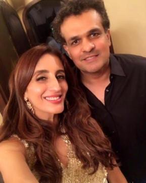 Ajay Arora with sister-in-law Farah Khan Ali.